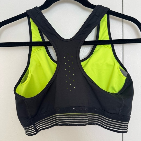 Nike Pro Dri-FIT Classic GRX Sports Bra – Black/Neon – Size Large - Picture 4 of 5
